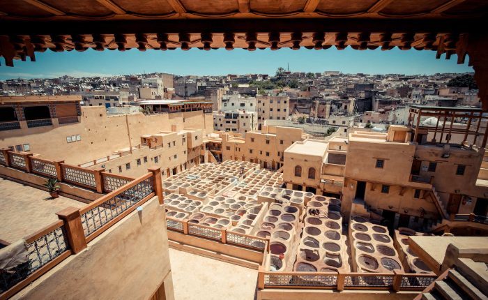 curtidurias de fez en viaje travesia marruecos morocco indigo